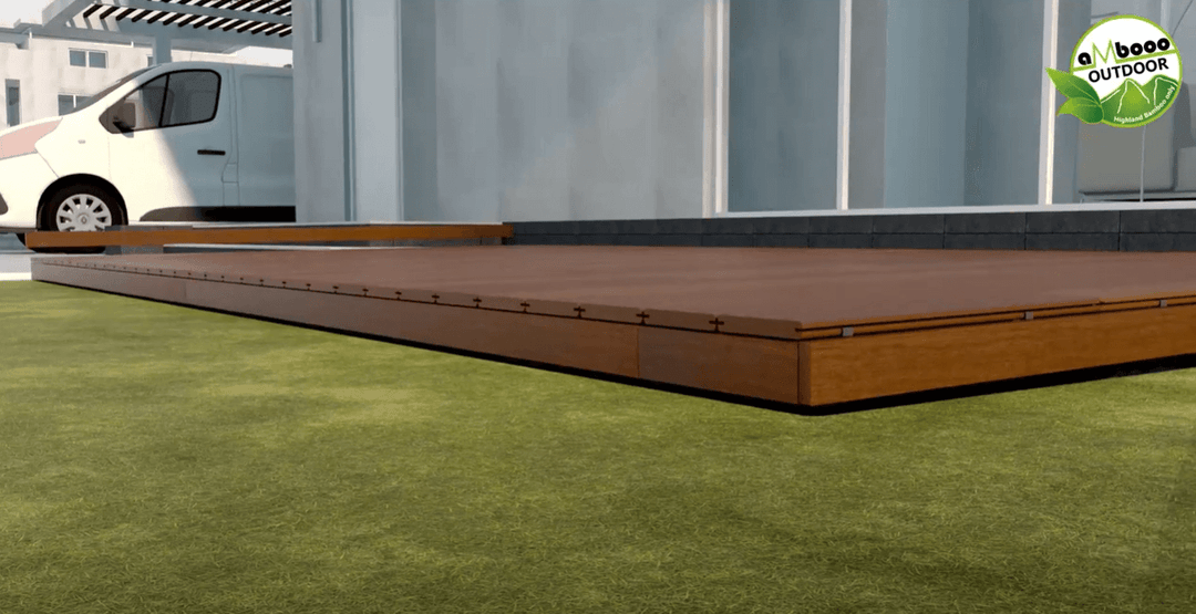 Die Montage der aMbooo Abschlussleiste.