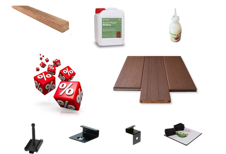 Das Bambus Terrassen Komplettset Vista Ipe