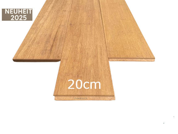 Die Terrassendielen aus Bambus Typ Cristobal im 20cm breiten XL-Format.