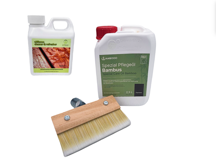 Das Bambus-Terrassen Pflegeset Komfort.