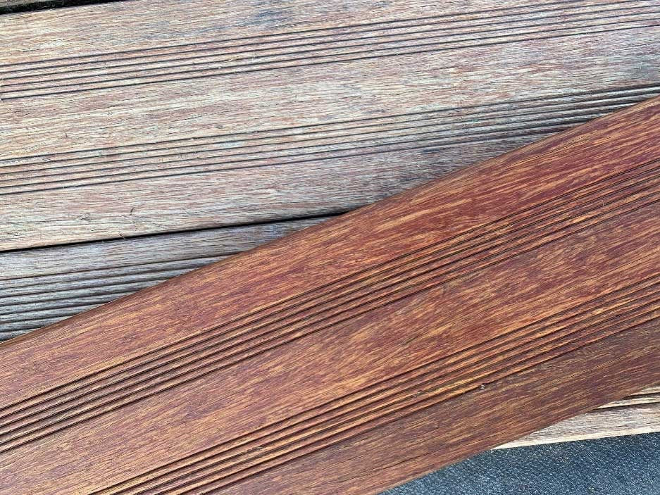 gereinigte und geölte Terrassendielen mit den Terrassenpflege Sets von Bambuskontor.