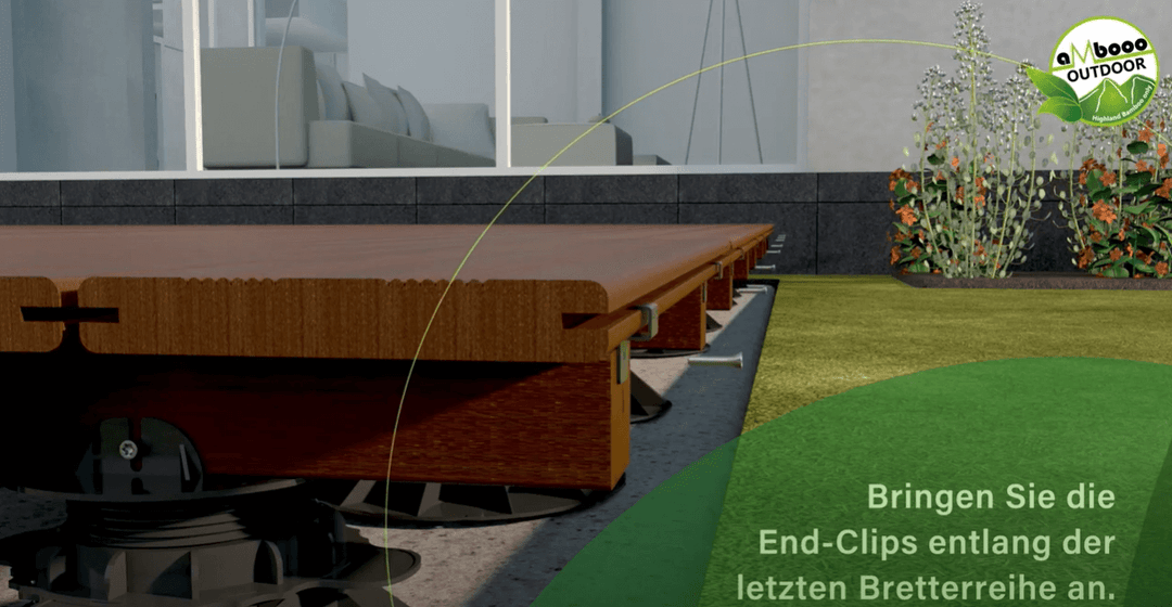 Die Montage des Abschlussclip.