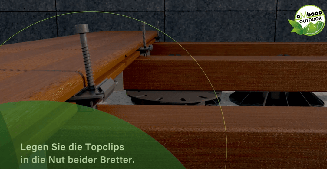 Die Montage des Anschluss Top-Clip.