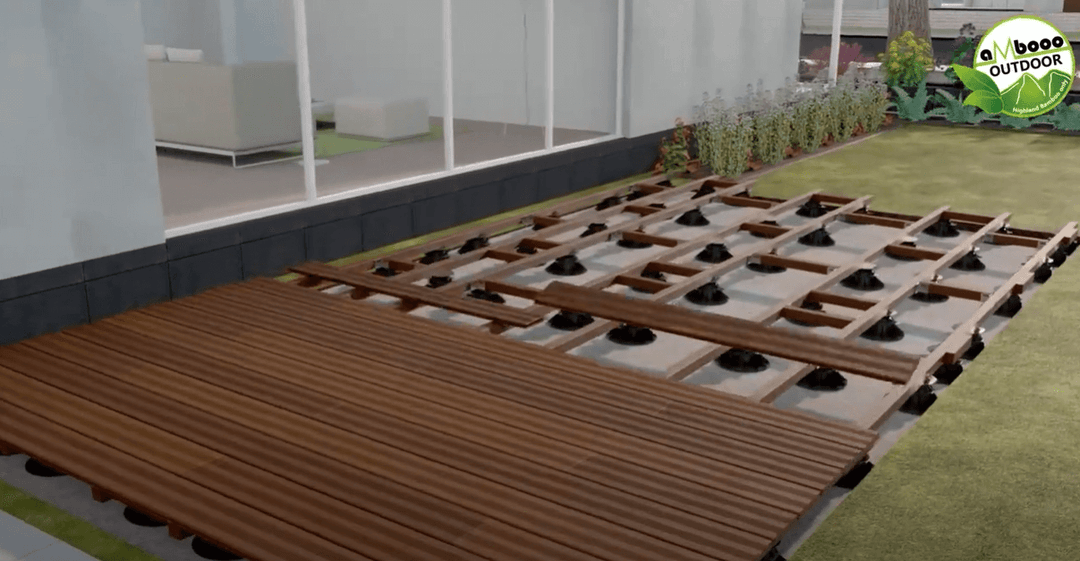 Die Verlegung der Terrassenfläche mit dem Top Clip.