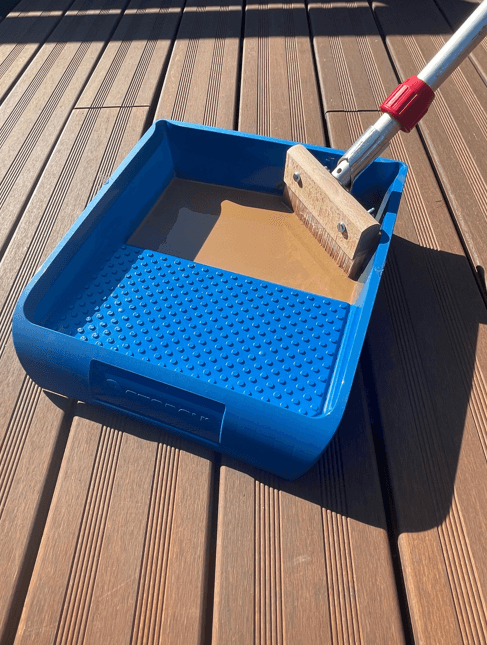 Anwendungsbeispiel Flächenstreicher von ambooo 220mm.