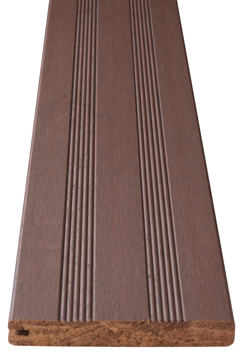 Die aMbooo Abschlussdiele in der Farbe Ipe.
